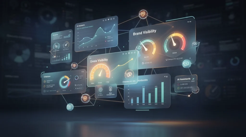 Rank Math AI Visibility monitoring marki w AI